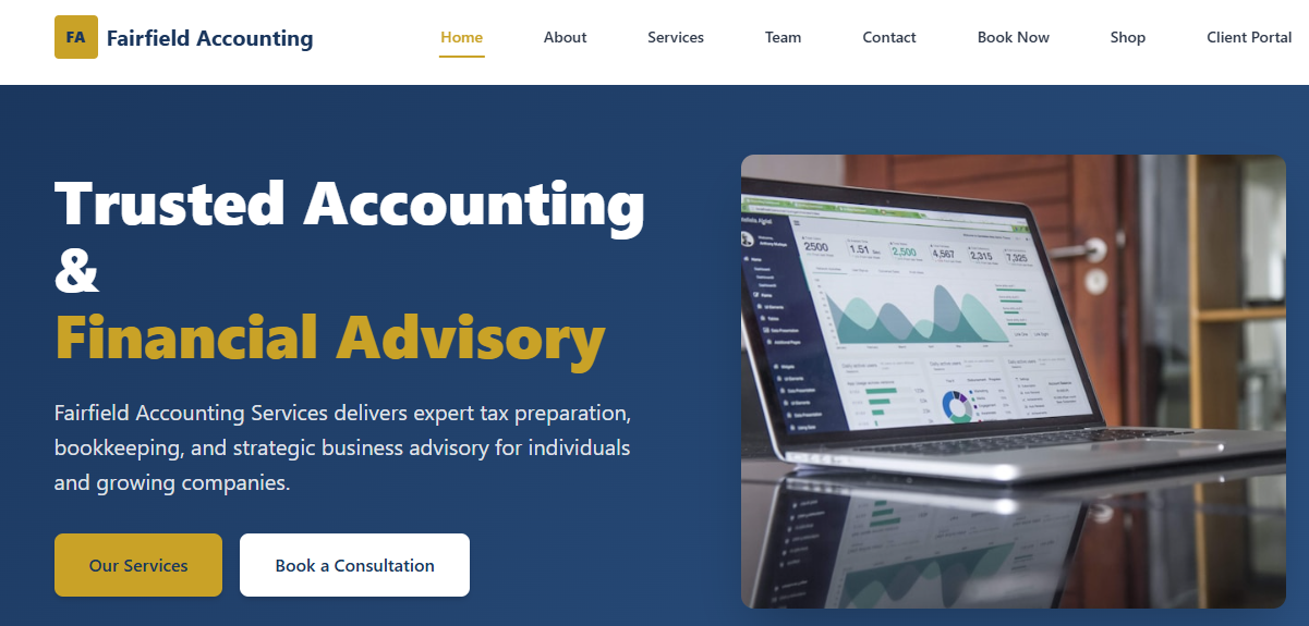 Fairfield Accounting Services website preview
