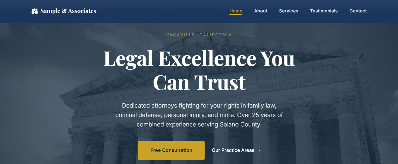 Sample and Associates website preview